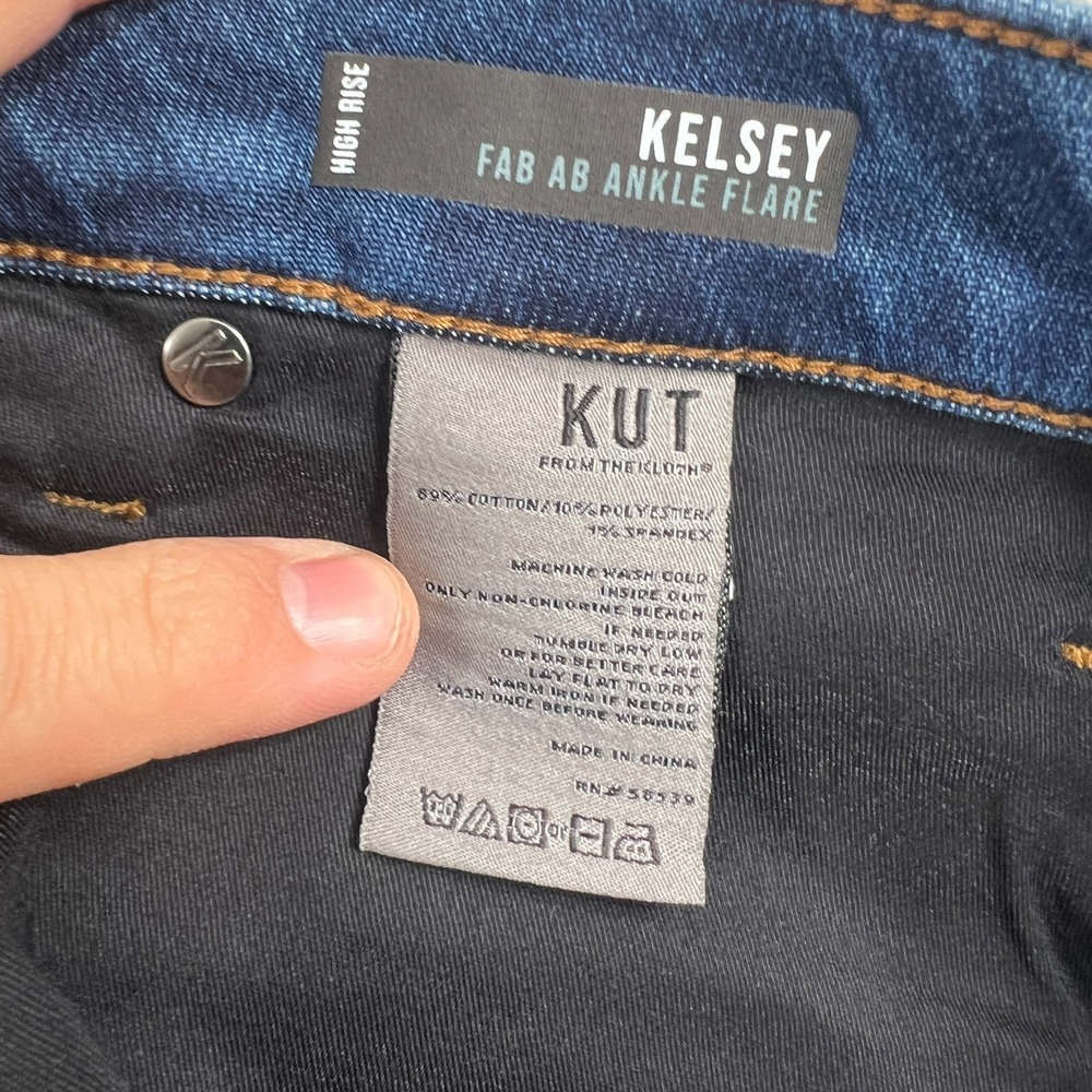 NWT Kut from the Kloth Kelsey Fab Ab Ankle Flare High Rise Womens 14W - Picture 9 of 13